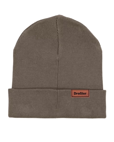 Strick Beanie BOB mit Dreßler Patch geklappt